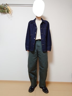 「はじめましてコーデ」｜「アイテム（デニムジャケット）」を使った、ざんさん（メンズ・172cm）の春コーディネート