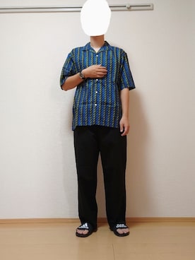 「ストレートパンツ」｜「アイテム（腕時計）」を使った、ざんさん（メンズ・172cm）の夏コーディネート