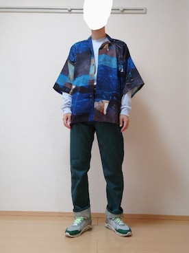 「EN ROUTE（アンルート）のアイテム（スニーカー）」を使った、ざんさん（メンズ・172cm）の秋コーディネート