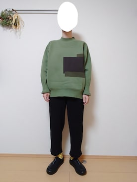 「UNIQLO JW ANDERSON」｜「アイテム（スリッポン）」を使った、ざんさん（メンズ・172cm）の春コーディネート