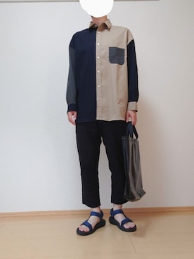 「EMMA  CLOTHES」｜「アイテム（サンダル）」を使った、ざんさん（メンズ・172cm）の夏コーディネート