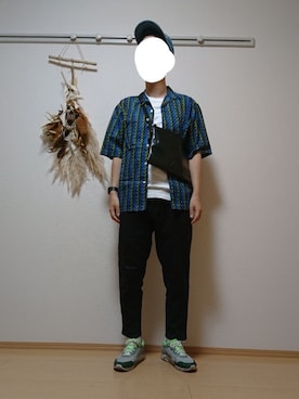 「RAGEBLUE（レイジブルー）のアイテム（キャップ）」を使った、ざんさん（メンズ・172cm）の夏コーディネート