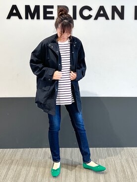 「シンフルコーデ」｜「アイテム（ブルゾン）」を使った、asumi.さん（レディース・160cm）の春コーディネート
