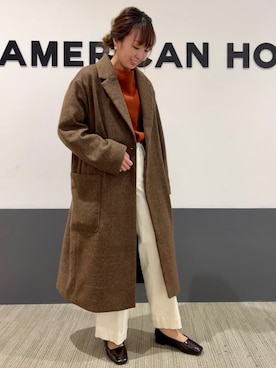 「AMERICAN HOLIC（アメリカンホリック）のアイテム（ピアス（両耳用））」を使った、asumi.さん（レディース・160cm）の秋コーディネート