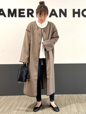 「AMERICAN HOLIC（アメリカンホリック）のアイテム（その他アウター）」を使った、asumi.さん（レディース・160cm）の秋コーディネート