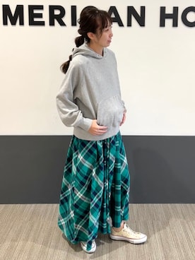 「AMERICAN HOLIC（アメリカンホリック）のアイテム（スウェット）」を使った、asumi.さん（レディース・160cm）の冬コーディネート
