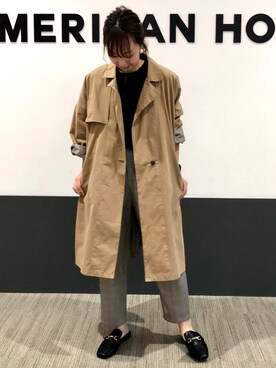 「AMERICAN HOLIC（アメリカンホリック）のアイテム（その他アウター）」を使った、asumi.さん（レディース・160cm）の秋コーディネート