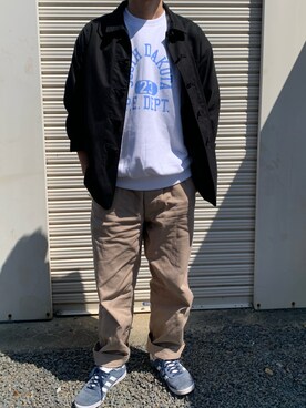 「NANO universe（ナノユニバース）のアイテム（ブルゾン）」を使った、mysont2m7さん（メンズ・172cm）の春コーディネート