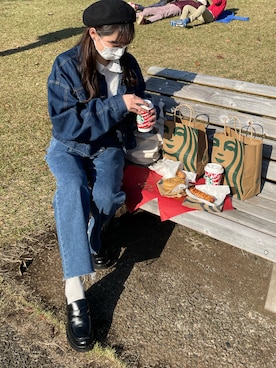 「フレンチカジュアル」｜「アイテム（デニムジャケット）」を使った、malさん（レディース・165cm）の秋コーディネート