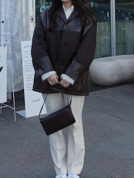 「CLANE（クラネ）のアイテム（ジャケット/アウター）」を使った、koyukiさん（レディース・164cm）の冬コーディネート