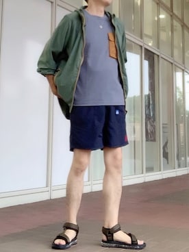 「T-MAC OUTING（ティーマック アウティング）のアイテム」を使った、tak mikさん（メンズ・173cm）の夏コーディネート