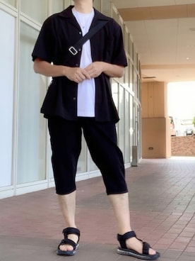「URBAN COLLECTION（アーバンコレクション）のアイテム（バッグ）」を使った、tak mikさん（メンズ・173cm）の夏コーディネート