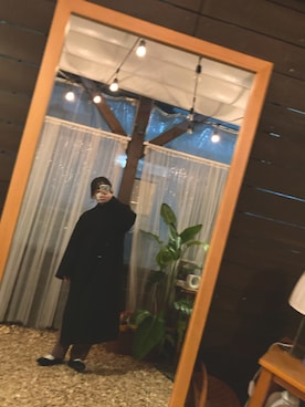 「GRL（グレイル）のアイテム（チェスターコート）」を使った、yuyu さん（レディース・155cm）の冬コーディネート