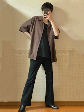 「G.O.C（ジーオーシー）のアイテム（デニムパンツ）」を使った、よっしーさん（メンズ・180cm）の春コーディネート