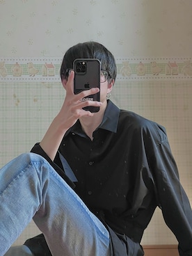 「G.O.C（ジーオーシー）のアイテム（デニムパンツ）」を使った、よっしーさん（メンズ・180cm）の春コーディネート