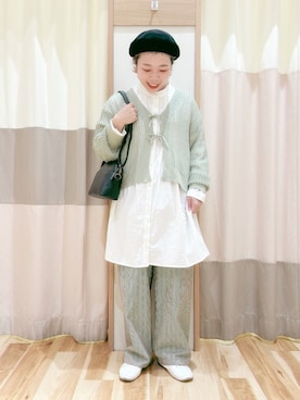 「サマンサモスモス」｜「アイテム（チュニック）」を使った、みなも (･×･)さん（レディース・151cm）の冬コーディネート