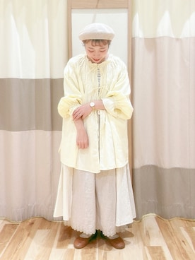 「サマンサモスモス」｜「アイテム（チュニック）」を使った、みなも (･×･)さん（レディース・151cm）の春コーディネート