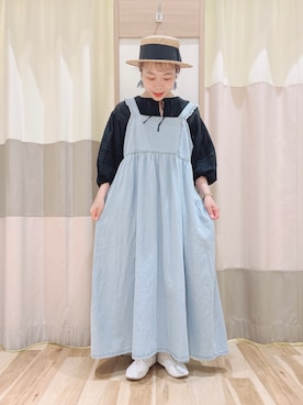 「サマンサモスモス」｜「アイテム（チュニック）」を使った、みなも (･×･)さん（レディース・151cm）の春コーディネート