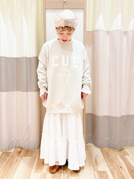 「Samansa Mos2（サマンサ モスモス）の襟刺繍シャーリング前後2WAYブラウス（シャツ/ブラウス）」を使った、みなも (･×･)さん（レディース・151cm）の秋コーディネート