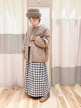 「サマンサモスモス」｜「アイテム（ブルゾン）」を使った、みなも (･×･)さん（レディース・151cm）の秋コーディネート