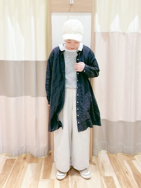 「サマンサモスモス」｜「アイテム（チュニック）」を使った、みなも (･×･)さん（レディース・151cm）の冬コーディネート