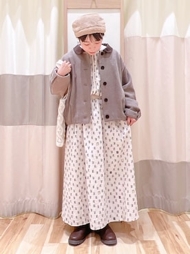 「アイテム（その他アウター、ブラウン系）」を使った、みなも (･×･)さん（レディース・151cm）の秋コーディネート