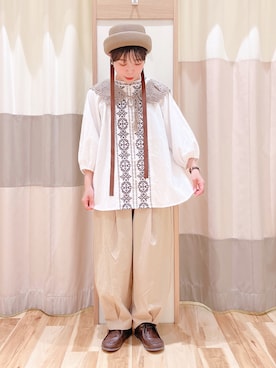 「幾何学模様」｜みなも (･×･)さん（レディース・151cm）の夏コーディネート