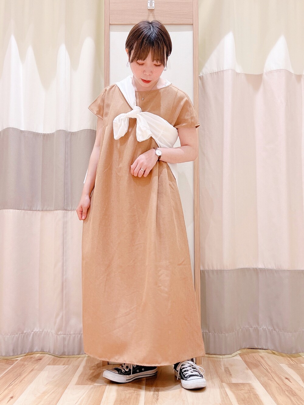 Samansa Mos2 blue（サマンサモスモスブルー）の「バンドカラーシャツ