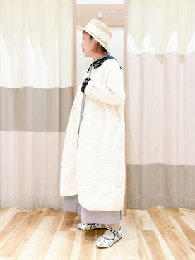 「サマンサモスモス」｜「アイテム（その他アウター）」を使った、みなも (･×･)さん（レディース・151cm）の冬コーディネート