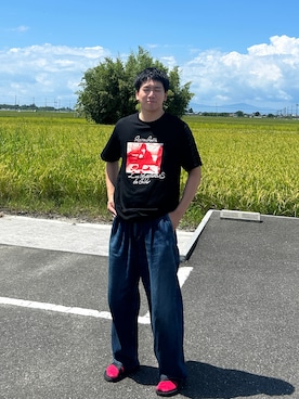 「アイテム（その他、ブルー系）」を使った、Naoさん（メンズ・178cm）の秋コーディネート