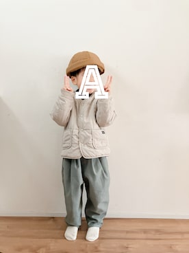 「アイテム（パンツ）」を使った、YASI⑅◡̈さん（キッズ・100cm）の秋コーディネート