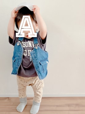 「アイテム（ジャケット/アウター）」を使った、YASI⑅◡̈さん（キッズ・80cm）の夏コーディネート