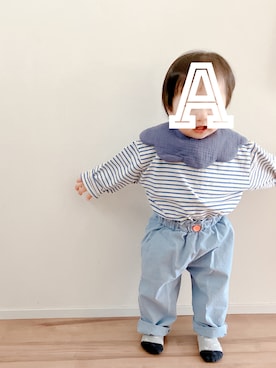 「アイテム（パンツ）」を使った、YASI⑅◡̈さん（キッズ・80cm）の春コーディネート