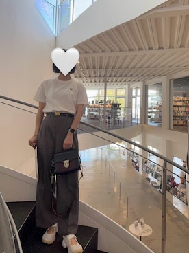 「アイテム（バッグ、ブルー系）」を使った、なるさん（レディース・163cm）の秋コーディネート