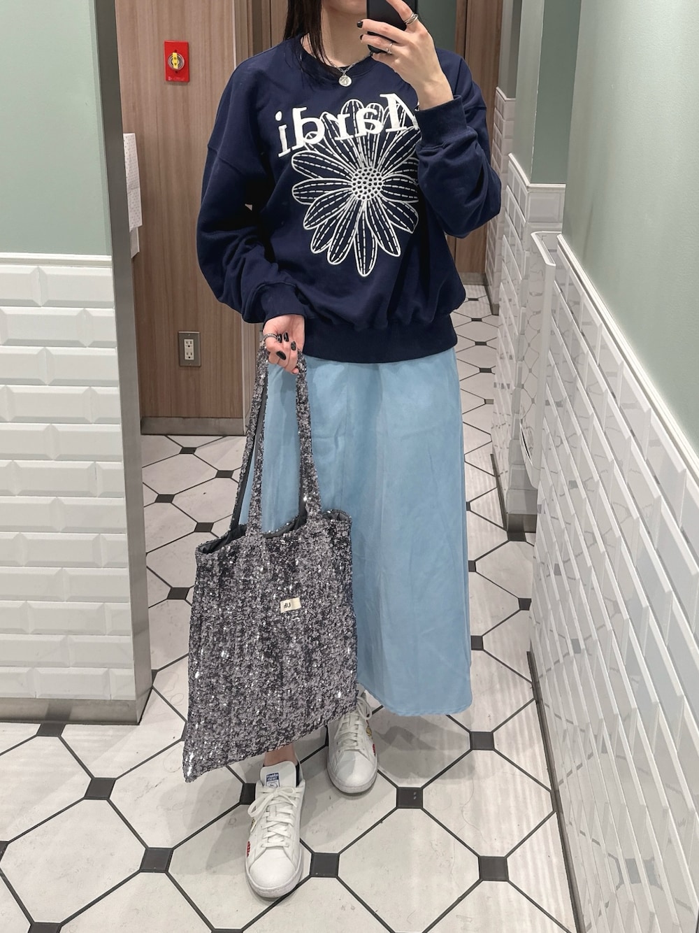 Mardi Mercredi ネイビー スウェット Mardi Mercredi マルディメクル