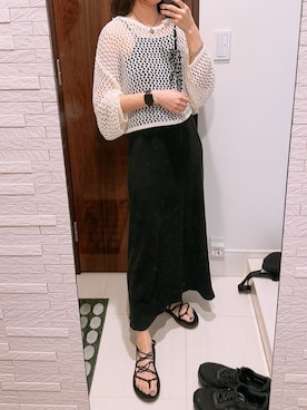 「アイテム（カーディガン/ボレロ）」を使った、なるさん（レディース・163cm）の夏コーディネート