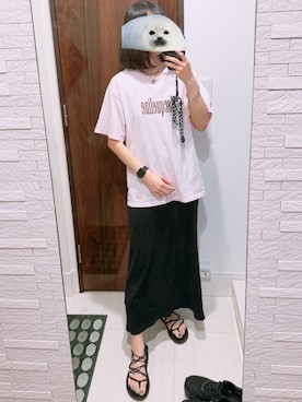 「アイテム（ボディバッグ/ウエストポーチ）」を使った、なるさん（レディース・163cm）の夏コーディネート