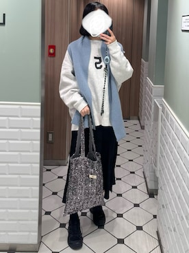 「アイテム（マフラー）」を使った、なるさん（レディース・163cm）の秋コーディネート