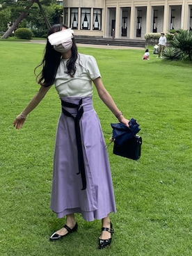 「ラベンダー」｜なるさん（レディース・163cm）の夏コーディネート