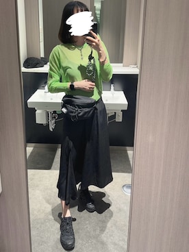 「Maison Kitsune（メゾンキツネ）のFLASH FOX BUMBAG（ボディバッグ/ウエストポーチ）」を使った、なるさん（レディース・163cm）の夏コーディネート