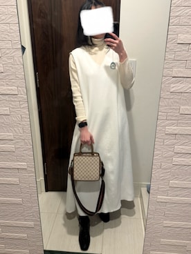 「Ameri（アメリ）のアイテム（ワンピース）」を使った、なるさん（レディース・163cm）の冬コーディネート