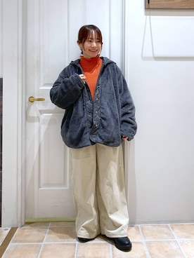 「studio CLIP（スタディオクリップ）のアイテム（その他アウター）」を使った、kayoさん（レディース・148cm）の冬コーディネート