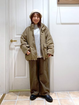 「クリップスタッフ_studio CLIP」｜「アイテム（ブルゾン）」を使った、kayoさん（レディース・148cm）の冬コーディネート