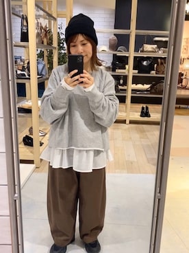 「studio CLIP（スタディオクリップ）のアイテム」を使った、kayoさん（レディース・148cm）の秋コーディネート