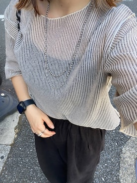 「アイテム（アクセサリー）」を使った、kayoさん（レディース・148cm）の夏コーディネート