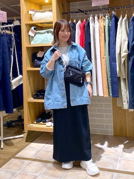 「クリップデニム_studio CLIP」｜「アイテム（ジャケット/アウター）」を使った、kayoさん（レディース・148cm）の春コーディネート