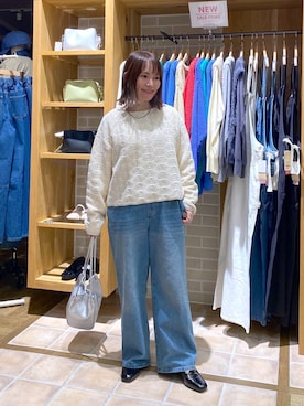 「クリップデニム_studio CLIP」｜「アイテム（アクセサリー）」を使った、kayoさん（レディース・148cm）の春コーディネート