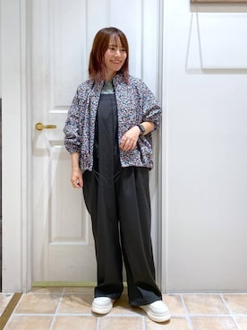 「クリップスタッフ_studio CLIP」｜「アイテム（サロペット/オーバーオール）」を使った、kayoさん（レディース・148cm）の秋コーディネート