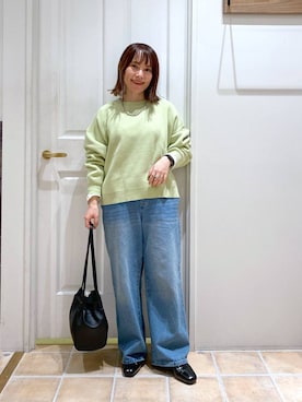 「クリップデニム_studio CLIP」｜「アイテム（アクセサリー）」を使った、kayoさん（レディース・148cm）の春コーディネート