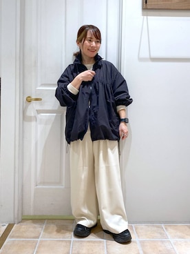 「studio CLIP（スタディオクリップ）のアイテム（ブルゾン）」を使った、kayoさん（レディース・148cm）の春コーディネート